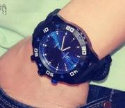 Blue Red Plate Wrist Watch