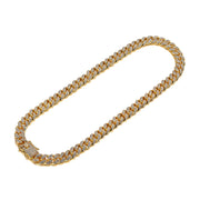 Street Cuban Chain Full Diamond Rough Alloy Cuban Bracelet