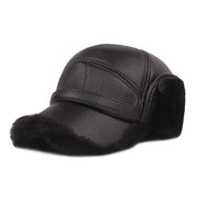 Leather cap men's cap