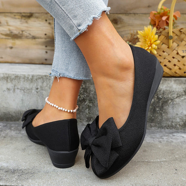 New Bowknot Flats Shoes Fashion Casual Round Toe Slip-on Shoes Loafers For Women