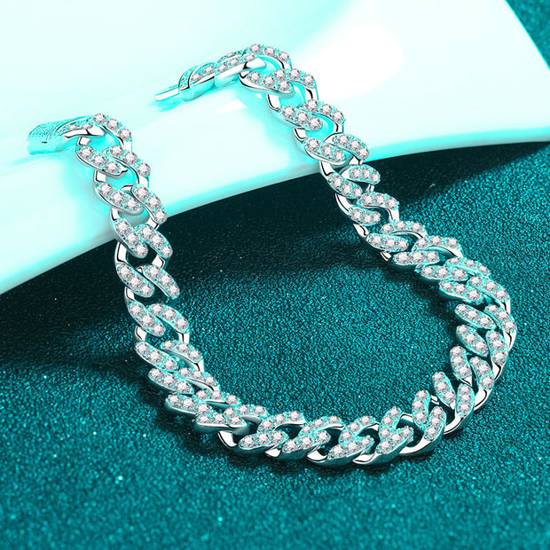 Cuban Link Chain Moissanite Bracelet