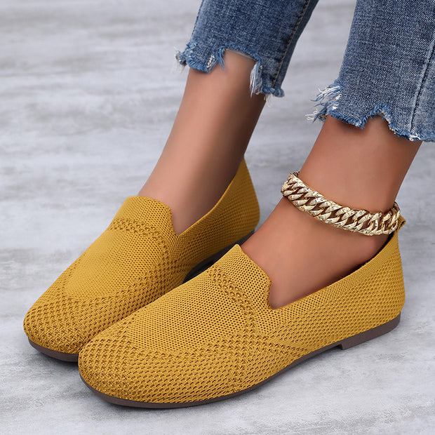 Flyknit Shoes Casual Flat Shoes Women