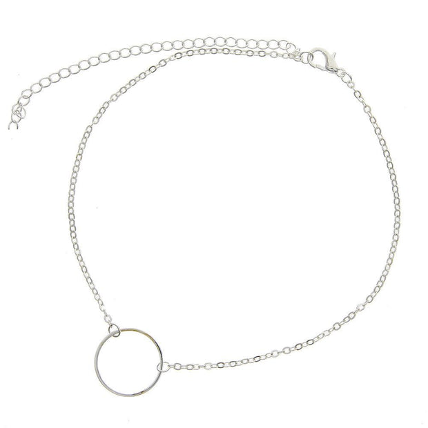 Alloy Ring Necklace Necklace